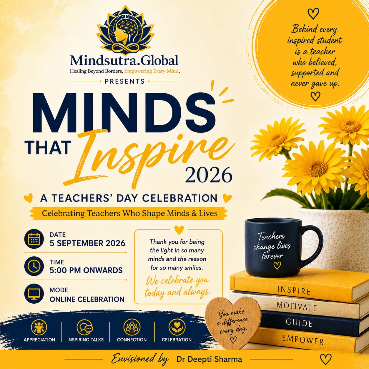 Minds That Inspire 2026 — a Teachers' Day celebration by Mindsutra Global